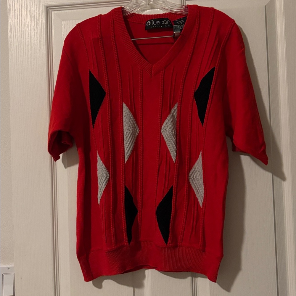 Vintage Tuscan Made in Italy V neck Sweater Sz M
